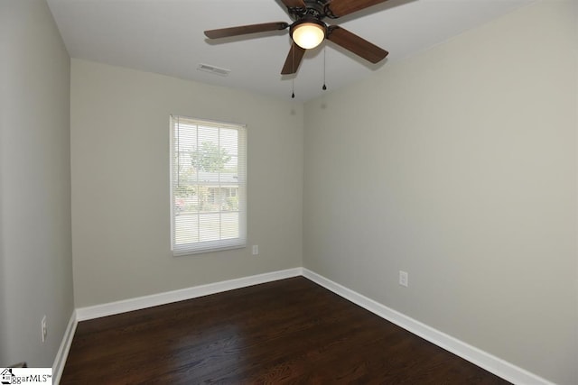 109 Mountain View Ave, Greer, SC 29650 - empty room featuring dark wood finished floors and ceiling fan