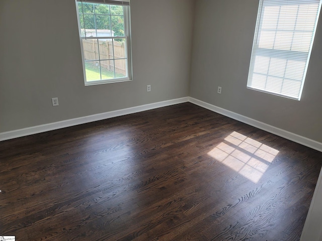 109 Mountain View Ave, Greer, SC 29650 - spare room featuring dark wood-style floors and baseboards