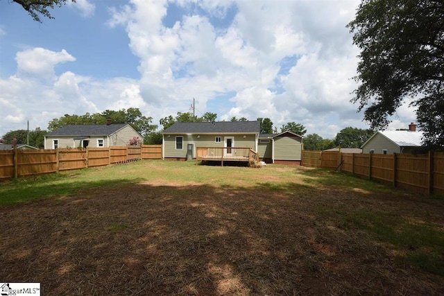 109 Mountain View Ave, Greer, SC 29650 - rear view of property with a wooden deck and a fenced backyard