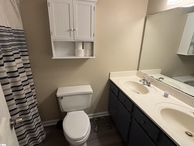 404 Frostbery Ct, Fountain Inn, SC 29644 - bathroom with toilet and double vanity
