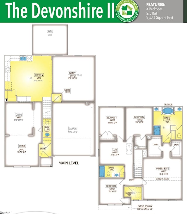 135 Hunter Ridge Dr Lot 73, Boiling Springs, SC 29316 - view of floor plan / room layout
