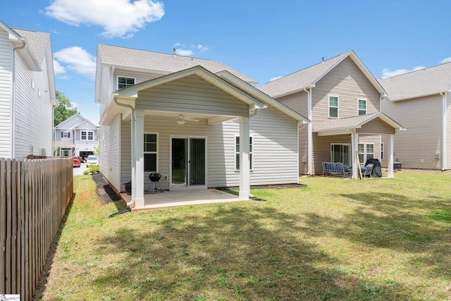 131 Highland Park Ct, Easley, SC 29642 - rear view of property featuring a ceiling fan and a patio