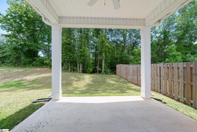 131 Highland Park Ct, Easley, SC 29642 - view of patio featuring ceiling fan