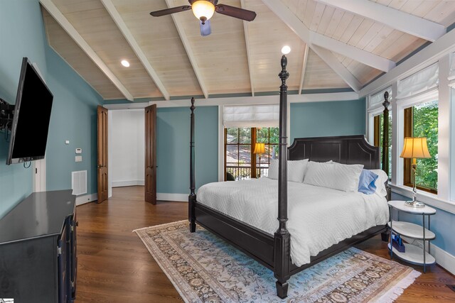 337 Knox Campground Rd, Seneca, SC 29672 - bedroom featuring wooden ceiling and dark wood-type flooring