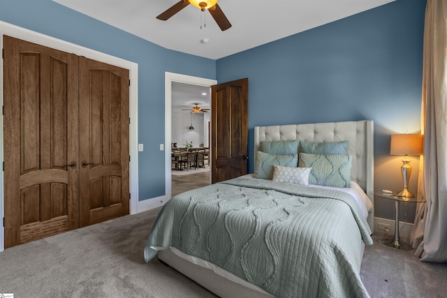 337 Knox Campground Rd, Seneca, SC 29672 - carpeted bedroom featuring a ceiling fan and baseboards
