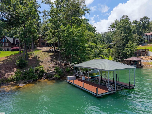337 Knox Campground Rd, Seneca, SC 29672 - dock area featuring boat lift and a water view