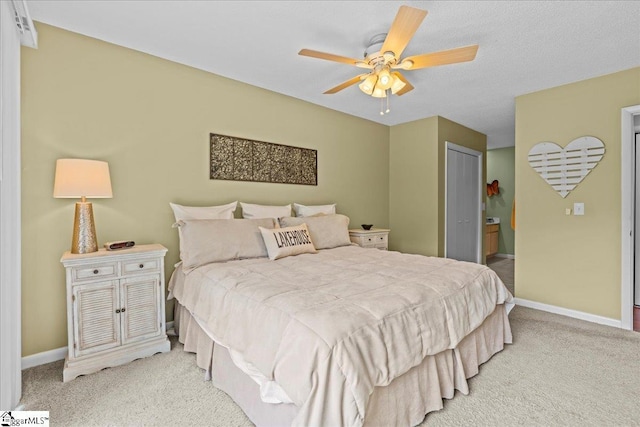 701 Loran Pointe Pointe, Seneca, SC 29672 - bedroom featuring carpet flooring, connected bathroom, ceiling fan, and a closet