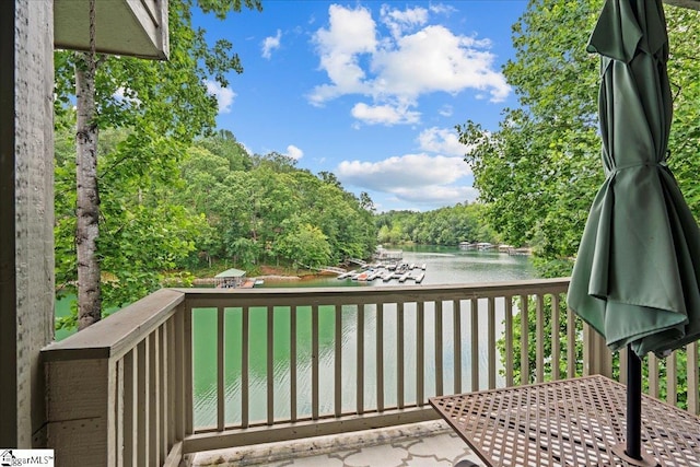 701 Loran Pointe Pointe, Seneca, SC 29672 - wooden terrace featuring a water view