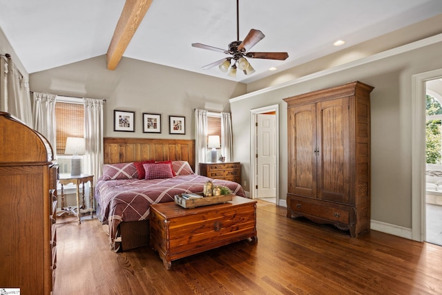 229 Armstrong Rd, Honea Path, SC 29654 - bedroom with dark wood-style flooring, recessed lighting, and ceiling fan