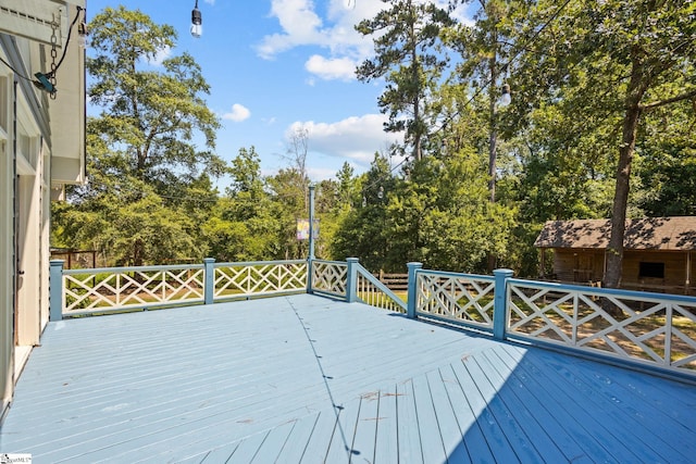 229 Armstrong Rd, Honea Path, SC 29654 - wooden terrace with view of scattered trees
