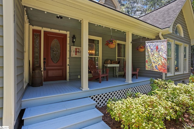 229 Armstrong Rd, Honea Path, SC 29654 - view of exterior entry featuring a shingled roof and covered porch