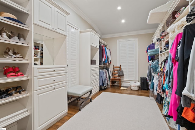 540 Crescent Ave, Greenville, SC 29601 - walk in closet featuring wood finished floors