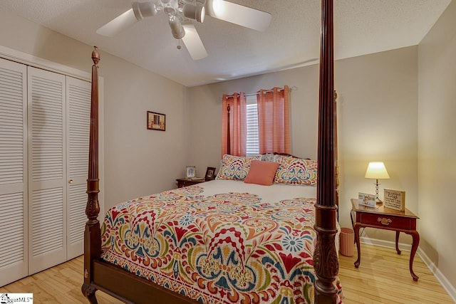 103 Birchwood St, Easley, SC 29642 - bedroom featuring wood finished floors, a closet, and a ceiling fan