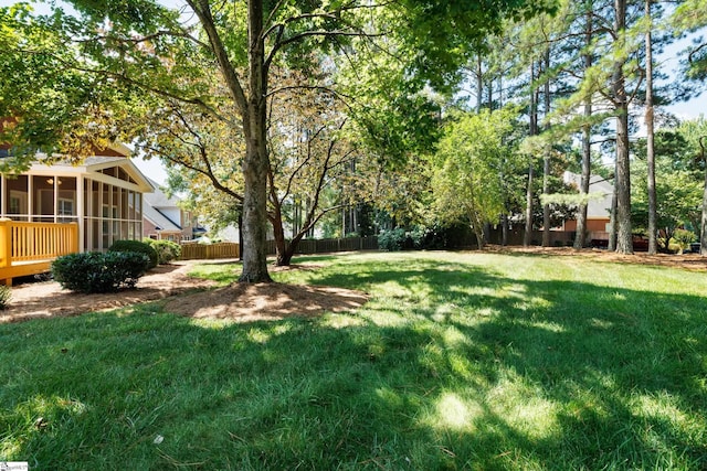 805 Carriage Hill Rd, Simpsonville, SC 29681 - view of yard with a sunroom