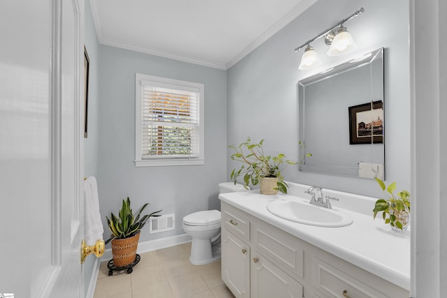 1 Redcliffe Rd, Greenville, SC 29615 - bathroom with vanity, crown molding, and tile patterned flooring
