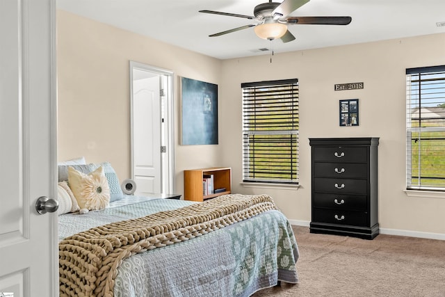 144 Caledonia Dr, Easley, SC 29642 - bedroom with carpet flooring and ceiling fan