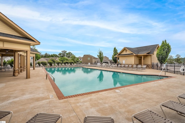 144 Caledonia Dr, Easley, SC 29642 - community pool featuring a patio