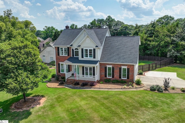 3 Promontory Ct, Greenville, SC 29615 - view of front facade featuring brick siding, a porch, and roof with shingles