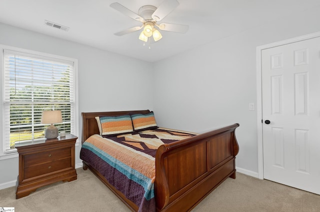 3 Promontory Ct, Greenville, SC 29615 - bedroom with light colored carpet and a ceiling fan