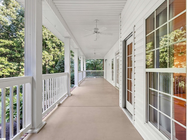 170 Shirleys Farm Rd, Seneca, SC 29678 - covered porch with a ceiling fan