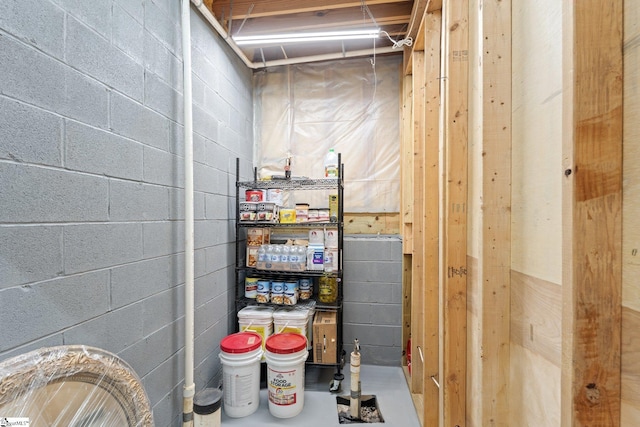 629 Germander Ct, Greer, SC 29651 - unfinished below grade area featuring concrete block wall