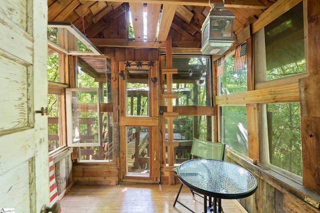629 Germander Ct, Greer, SC 29651 - sunroom with vaulted ceiling, healthy amount of natural light, and hardwood / wood-style floors