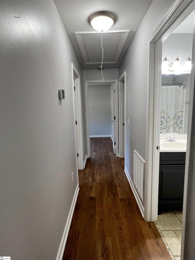 204 Sherondale Ln, Simpsonville, SC 29680 - corridor with attic access and wood finished floors