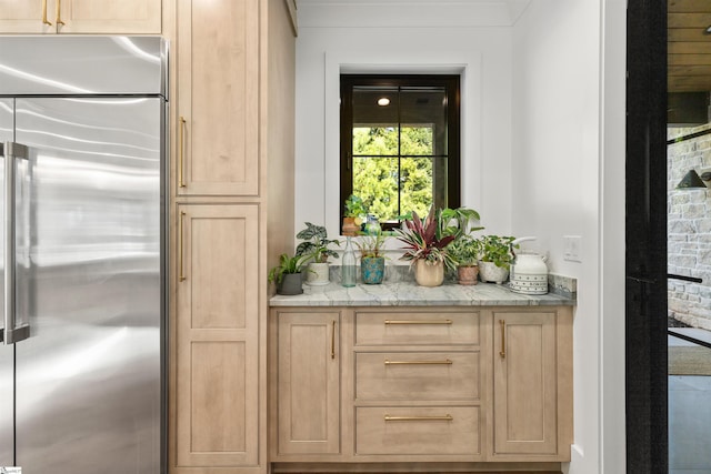304 Waterford Fall Way, Simpsonville, SC 29681 - bar with high end refrigerator