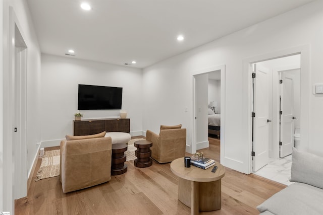 304 Waterford Fall Way, Simpsonville, SC 29681 - living area featuring recessed lighting and light wood finished floors