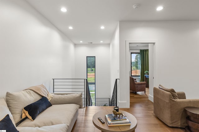 304 Waterford Fall Way, Simpsonville, SC 29681 - living area featuring wood finished floors and recessed lighting