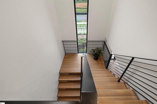 304 Waterford Fall Way, Simpsonville, SC 29681 - staircase with wood finished floors