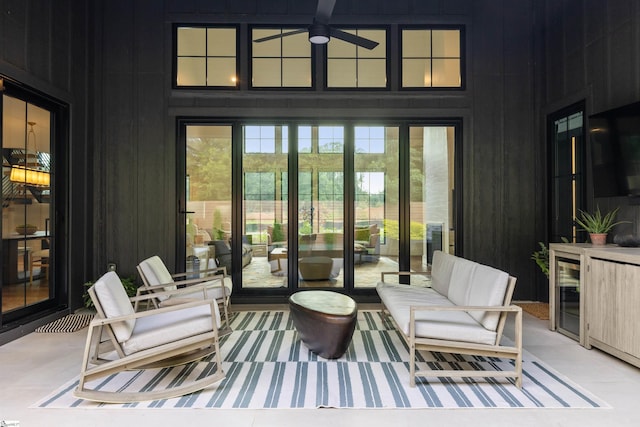 304 Waterford Fall Way, Simpsonville, SC 29681 - view of patio featuring beverage cooler and ceiling fan