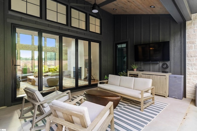 304 Waterford Fall Way, Simpsonville, SC 29681 - view of patio / terrace with an outdoor hangout area and a ceiling fan