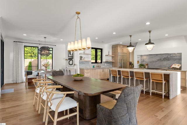 304 Waterford Fall Way, Simpsonville, SC 29681 - dining room featuring recessed lighting and light wood-style flooring
