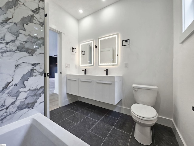 162 Refuge Church Rd, Central, SC 29630 - full bathroom featuring double vanity and recessed lighting
