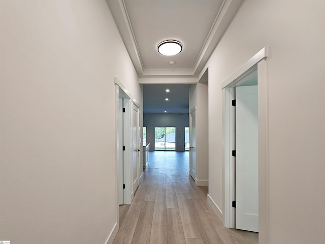 162 Refuge Church Rd, Central, SC 29630 - hallway with light wood-type flooring and ornamental molding
