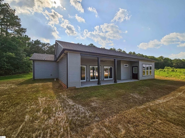 162 Refuge Church Rd, Central, SC 29630 - rear view of property with a patio, a lawn, and ceiling fan