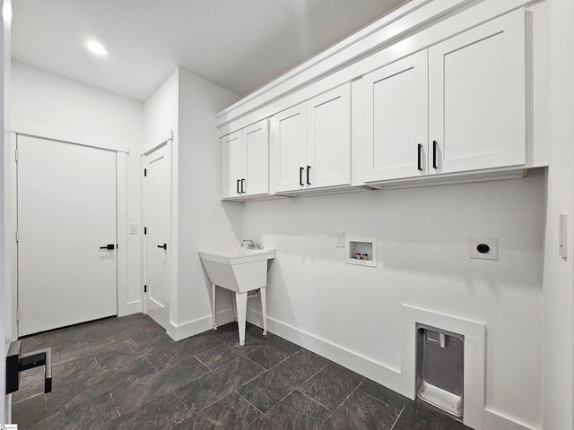 162 Refuge Church Rd, Central, SC 29630 - laundry area with cabinet space, electric dryer hookup, washer hookup, and recessed lighting