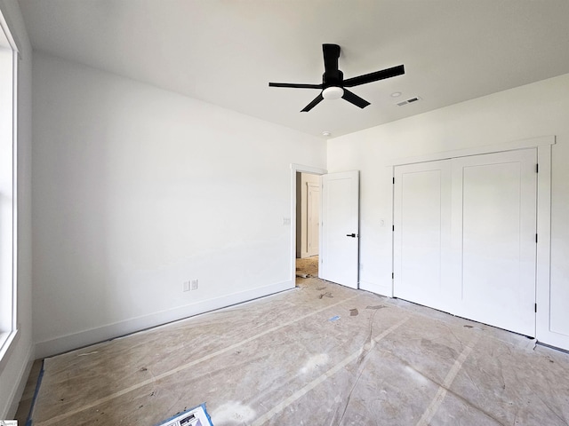 2927 Old Greenville Hwy, Central, SC 29630 - unfurnished bedroom with a closet and ceiling fan
