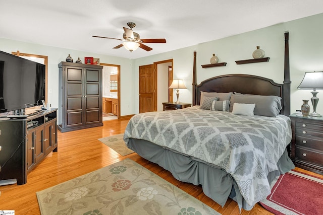 102 Linwood Ct, Simpsonville, SC 29681 - bedroom with light wood-type flooring and ceiling fan