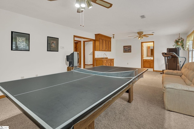 102 Linwood Ct, Simpsonville, SC 29681 - game room with ceiling fan and carpet