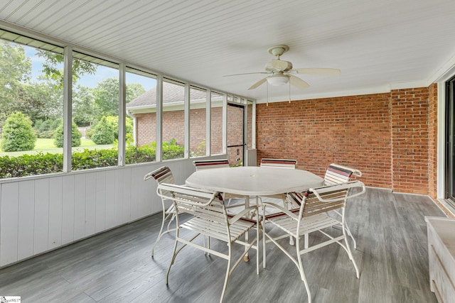 102 Linwood Ct, Simpsonville, SC 29681 - sunroom with a ceiling fan