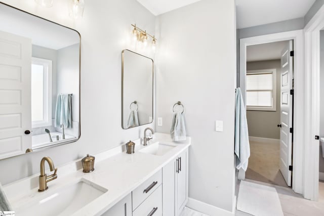 237 Rockcrest Dr, Taylors, SC 29687 - full bath featuring double vanity and baseboards