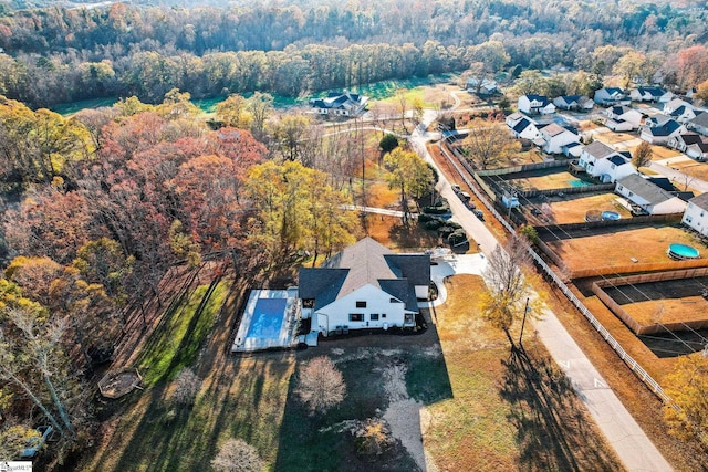 237 Rockcrest Dr, Taylors, SC 29687 - aerial view of property and surrounding area featuring a heavily wooded area