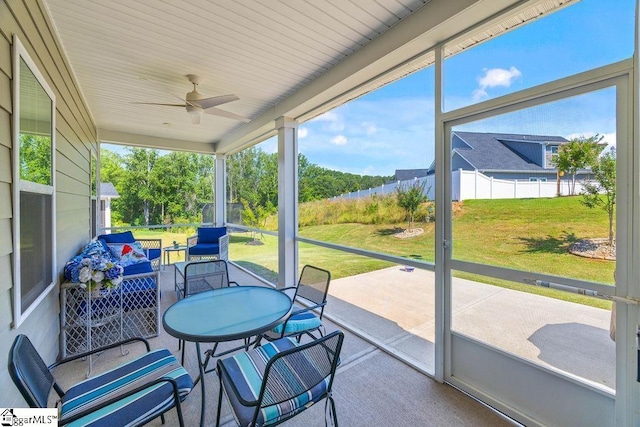 18 Yakama Way, Greenville, SC 29607 - sunroom featuring ceiling fan