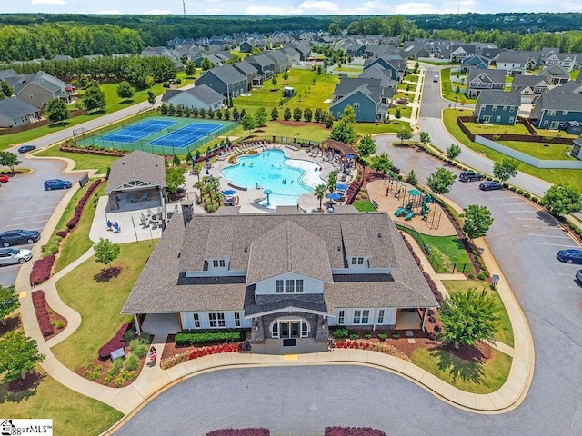 18 Yakama Way, Greenville, SC 29607 - aerial perspective of suburban area with a pool area
