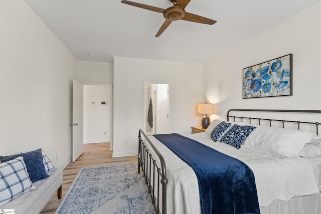 240 Nicole Marie Ct, Greer, SC 29651 - bedroom featuring light wood-style flooring and a ceiling fan