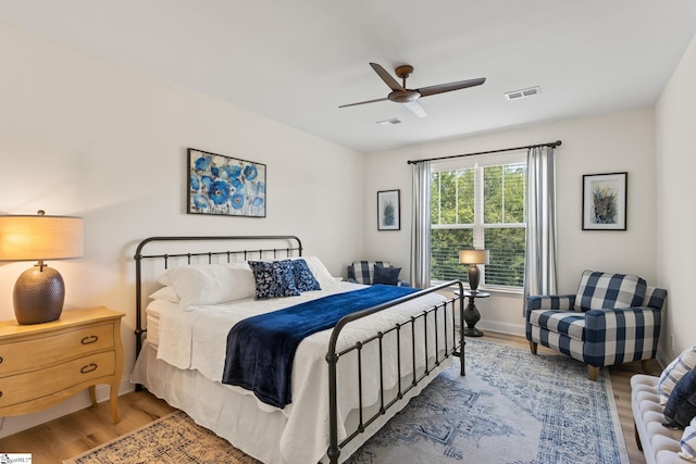 240 Nicole Marie Ct, Greer, SC 29651 - bedroom with wood finished floors and ceiling fan