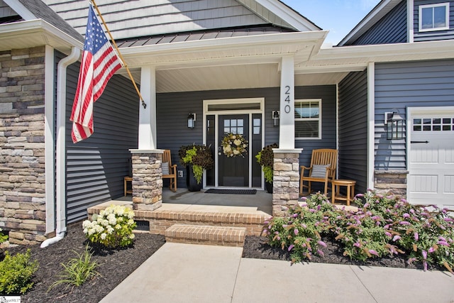240 Nicole Marie Ct, Greer, SC 29651 - entrance to property featuring covered porch and stone siding