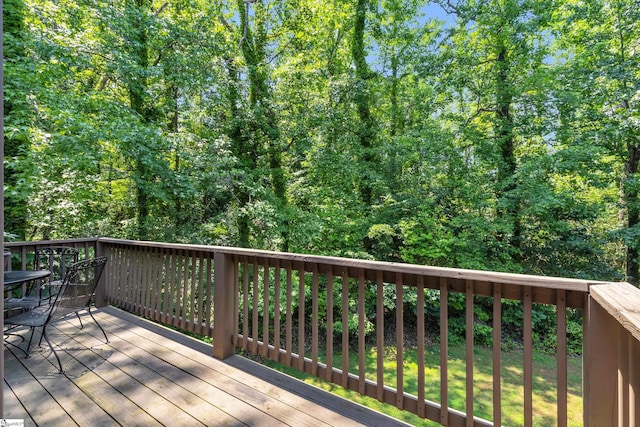 150 Stallings Rd Unit A1, Taylors, SC 19687 - wooden terrace with outdoor dining area